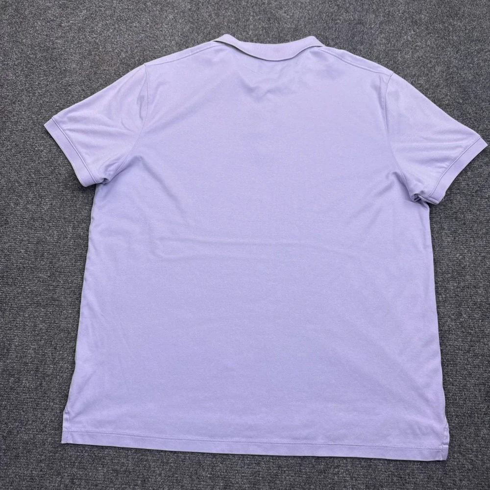 Banana Republic Polo Shirt Mens Size Large Pastel Purple Casual Cotton Essential